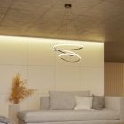 Candeeiro suspenso bronze de alumínio, Racale, 27W, LED white switch