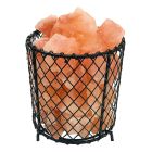 Candeeiro de sal laranja de pedra, Mersa, com interruptor