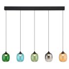 Candeeiro suspenso multicolorido de vidro, Karsten, 27W, LED 3000K, regulável em 3 níveis