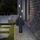 Candeeiro para exterior antracite de aço inoxidável, Bodil, IP44