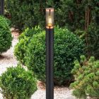 Candeeiro para exterior preto de aço inoxidável, Ishara, IP44