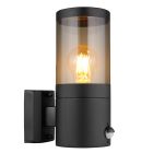 Candeeiro para exterior preto de aço inoxidável, Lambert, IP44