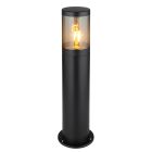 Candeeiro para exterior preto de aço inoxidável, Lambert, IP44