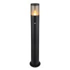 Candeeiro para exterior preto de aço inoxidável, Lambert, IP44