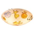 Plafon quarto infantil multicolorido de vidro, Kitty