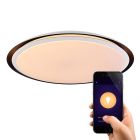 Candeeiro de teto inteligente branco de metal, Invo, 40W, LED RGBW