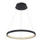 Candeeiro suspenso preto de metal, Jeana, 19W, LED 3000K
