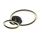 Plafon preto de metal, Palica, 18W, LED 3000K