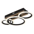 Candeeiro de teto preto de metal, Benedicte, 21W, LED white switch