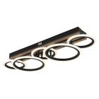 Candeeiro de teto preto de metal, Benedicte, 34W, LED white switch
