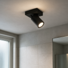 Foco de teto preto moderno, Kenan, IP44