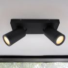 Foco de teto preto moderno, Kenan, IP44