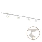 Sistema de trilho de luz monofásico de metal branca, Elena