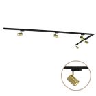 Sistema de trilho de luz monofásico de metal latão, Elena