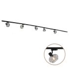Sistema de trilho de luz monofásico de metal preta, Skip