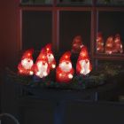 Figura natalina 3D vermelha em acrílico, boneco de Natal, LED de 2W, 4000K, IP44