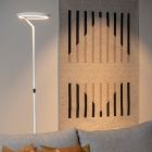 Candeeiro de pé moderno branco, Celeste, 21W, LED 2700K, com dimmer tátil