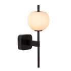 Candeeiro de parede para casa de banho retrô preto, Elda, IP44