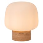 Candeeiro de mesa moderno branco, Anston, com interruptor