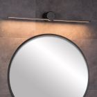 Aplique de parede moderno preto, Mizar, 6W, LED 2700K, IP44