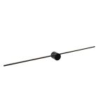Aplique de parede moderno preto, Mizar, 10W, LED 2700K, IP44