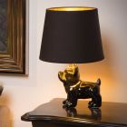 Candeeiro de mesa retrô preto, Extravaganza Sir Winston, com interruptor