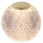 Candeeiro de mesa moderno transparente, Cintra, 2W, LED 2700K, regulável em 3 níveis