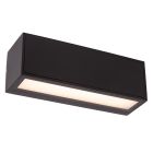 Candeeiro de parede exterior com sensor crepuscular moderno preto, Sutton, 1,5W, LED 3000K, IP54
