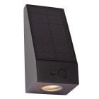 Candeeiro de parede exterior solar moderno preto, Irwin, 2W, LED 2700K, IP54