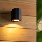 Candeeiro de parede exterior solar moderno preto, Perth, 1W, LED 3000K, IP65