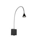 Aplique de parede moderno preto, Buddy, 3W, LED 4000K, com interruptor