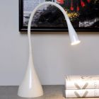 Candeeiro de secretaria moderno branco, Zozy, 3W, LED 3000K, com dimmer tátil