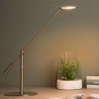 Candeeiro de secretaria moderno cromo, Anselmo, 9W, LED 3000K, com dimmer tátil