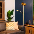 Candeeiro de leitura de pé moderno dourado, Zenith, 20W, LED 3000K