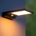 Candeeiro de parede exterior com sensor de movimento moderno preto, Basic, 3W, LED 2700K, IP44