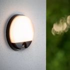 Candeeiro de parede para casa de banho moderno preto, Hups Ir, 10W, LED 3000K, IP54