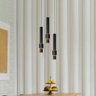 Candeeiro suspenso moderno preto, Margary, 4W, LED 2700K
