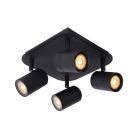 Foco de teto para casa de banho moderno preto, Lennert, IP44