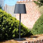 Candeeiro de mesa exterior rústico preto, Justine, 2W, LED 2700K, IP54, com dimmer tátil