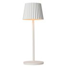 Candeeiro de mesa exterior rústico branco, Justine, 2W, LED 2700K, IP54, com dimmer tátil