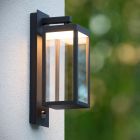 Candeeiro de parede exterior com sensor de movimento moderno antracite, Clairette, 15W, LED 3000K, IP54