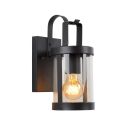 Aplique de parede moderno preto, Lindelo, IP23