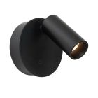 Candeeiro de parede recarregável moderno preto, Toni, 2W, LED white switch, com dimmer tátil
