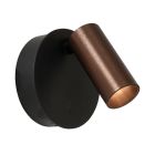 Candeeiro de parede recarregável moderno castanho, Toni, 2W, LED white switch, com dimmer tátil