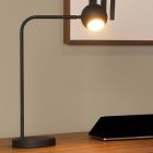 Candeeiro de mesa recarregável moderno preto, Comet, 3W, LED 2700K, com dimmer tátil
