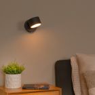 Aplique de parede moderno preto, Gian, 9W, LED 2700K