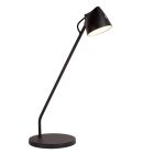 Candeeiro de mesa rústico preto, Milne, 6W, LED 2700K, com dimmer tátil