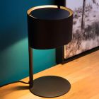 Candeeiro de mesa moderno preto, Knulle, com interruptor