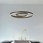 Candeeiro suspenso moderno preto, Triniti, 32W, LED 3000K