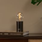Candeeiro de mesa recarregável moderno cinzento, Vivo, com dimmer tátil